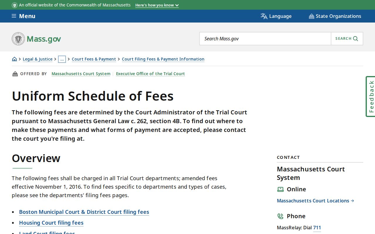Court copy and certification fee schedule for Franklin County municipal warrant records