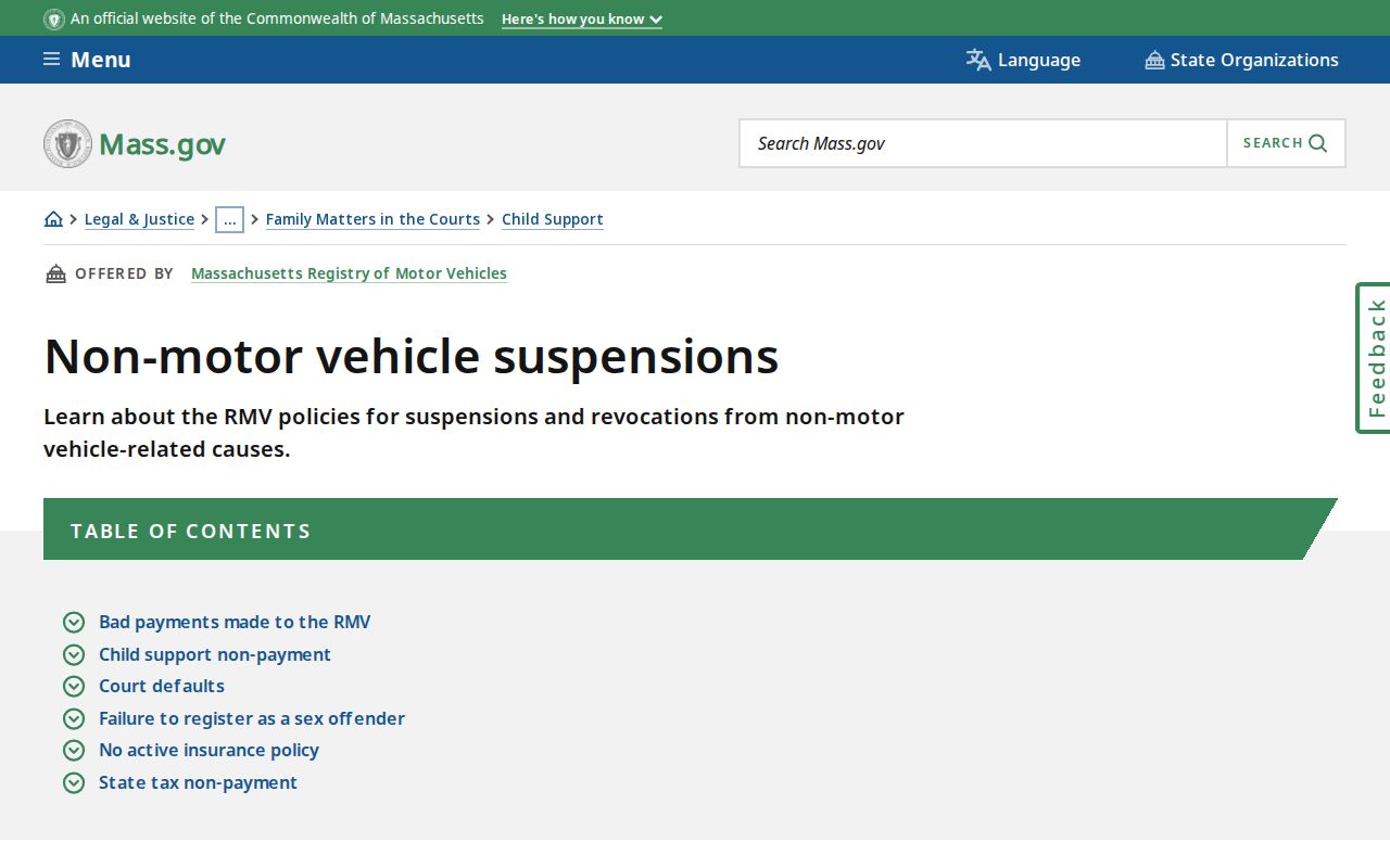 Court warrant and Registry of Motor Vehicles consequence flow for Franklin County traffic warrants