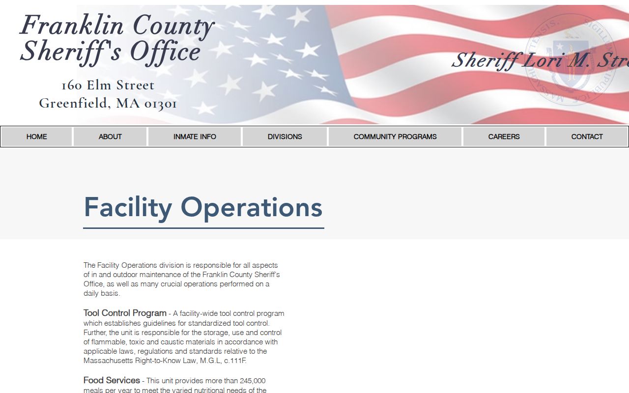 Franklin County Sheriff records unit categories covering warrants and summonses