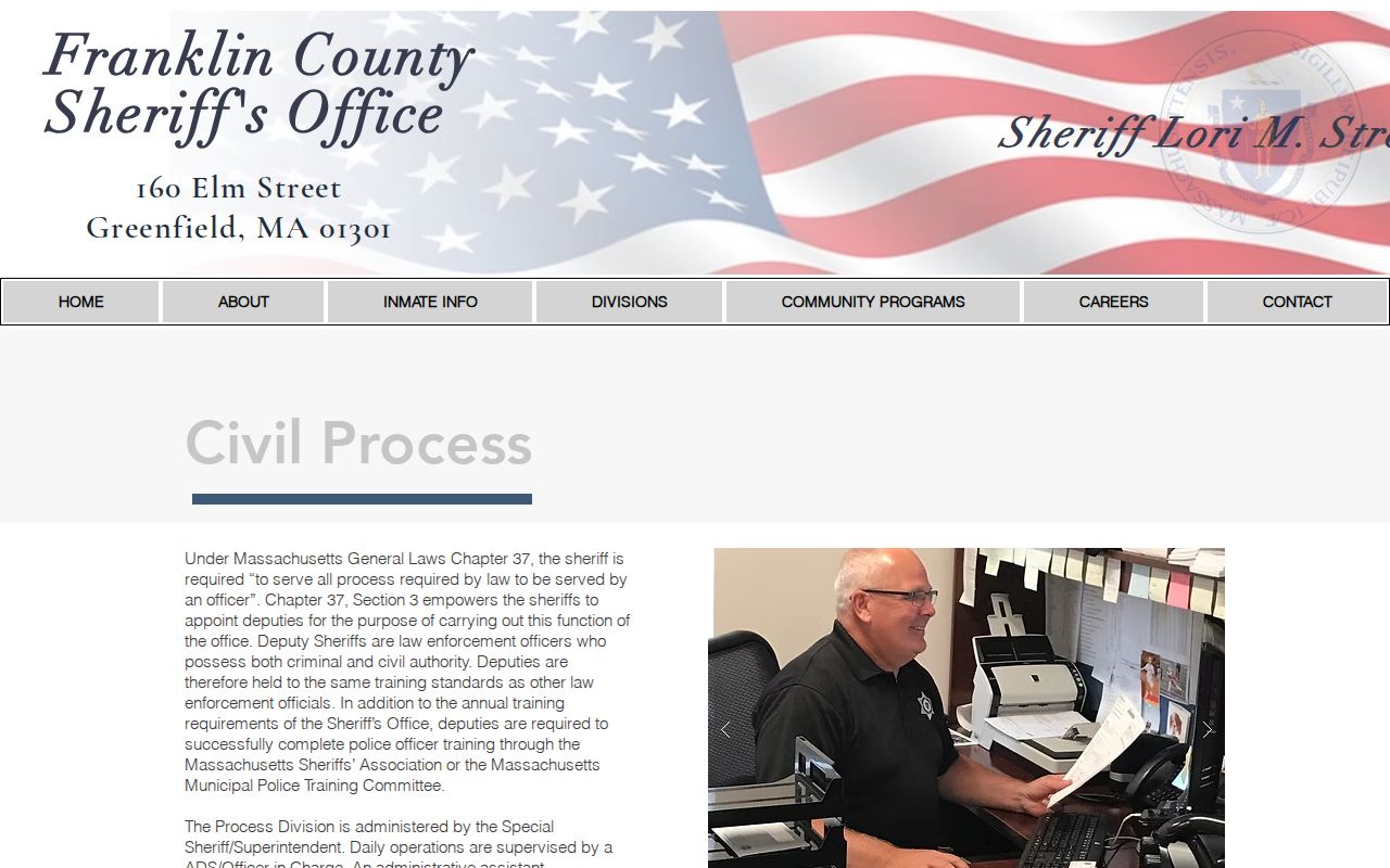 Franklin County Sheriff civil process division listing warrants and capias warrants